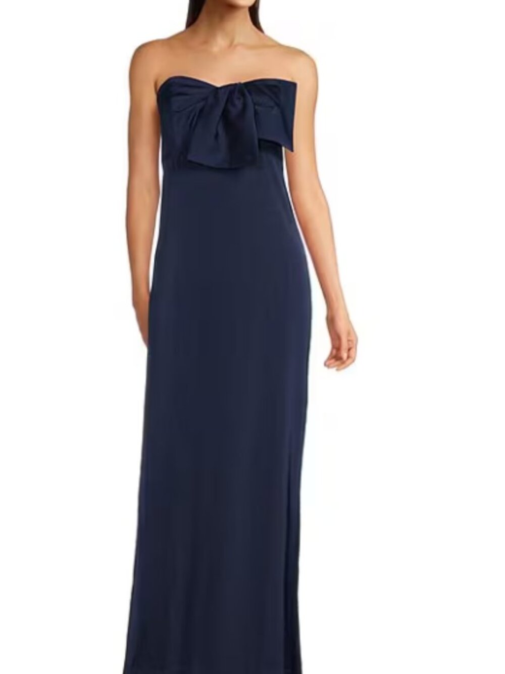 Lilly Pulitzer Carlynn Satin Bow Strapless Side Slit Maxi Dress - Picture 1 of 6